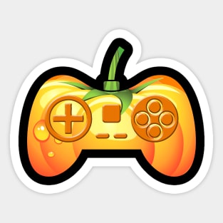 Halloween Video Game Pumpkin T Shirt Funny Costume Gamer Sticker